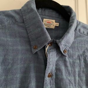Fatherty Pacific Shirt in Heather Blue Windowpane